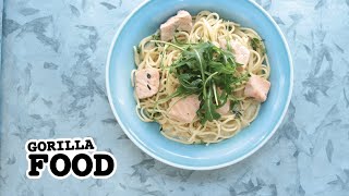 GORILLA Rezept  LachsSpaghetti mit Rucola 19 [upl. by Danny]