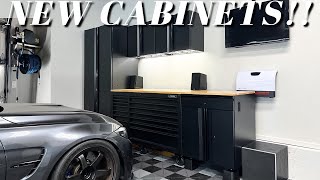 Building My 20x20 Dream Garage Part 8  Husky Cabinets  Obsessed Garage Pressure Washer [upl. by Ynaffi]