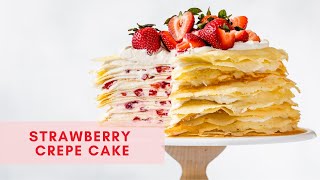 Strawberry Crepe Cake [upl. by Neuberger]