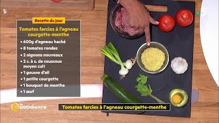 Coup dfood  des tomates farcies à l’agneau courgette et menthe [upl. by Nitfa]