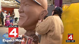 Behind giant Miguel Cabrera head at 2024 Americas Thanksgiving Parade presented by Gardner White [upl. by Redmer674]