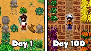 I Played 100 Days of Stardew Valley [upl. by Annuahsal610]