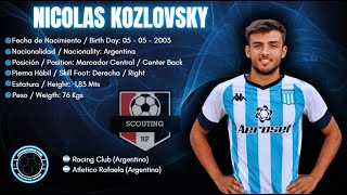 Nicolas Kozlovsky 2  Marcador Central  Center Back  2024 [upl. by Chancellor680]