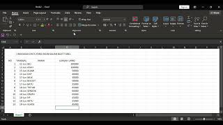 PEMBUATAN TABEL EXCEL [upl. by Irfan]