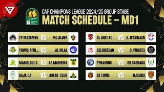 🔴 Match Schedule CAF Champions League 202425 Group Stage Matchday 1 Fixtures [upl. by Schlicher512]