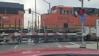 Eastbound BNSF freight at Fontana CA 12272022 [upl. by Acimad]