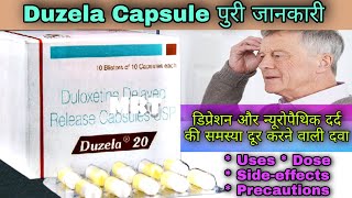 Duzela 20 Capsule Review  Duloxetine Capsule  Uses  Dose  Sideeffects  Precaution [upl. by Dearr]