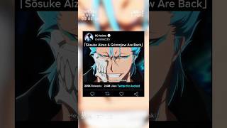 「Sōsuke Aizen amp Grimmjow Are Back」 👿😎 bleach bleachbravesouls anime animeedit [upl. by Tibbetts585]