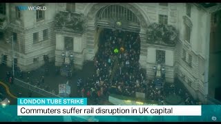 London Tube Strike Commuters suffer rail disruption in UK capital [upl. by Dorise]