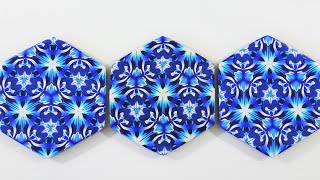 Polymer Clay Coasters amp Ribbon Burst Cane Tutorial [upl. by Nauqahs221]