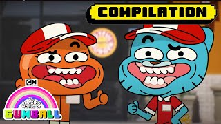 Gumball Darwin and All Their Friends  Three Hours Compilation  Gumball  Cartoon Network [upl. by Halfdan685]