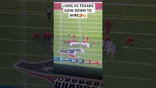 LIONS KICKER BARELY MAKES GAME TYING FG VS TEXANS🏈😳 shorts nfl heyyshaun [upl. by Nevada]