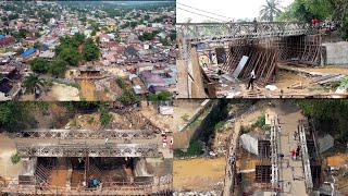 AVANCEMENT DE TRAVAUX DU PONT MOLENDE QUI RELIÉ QUARTIER MOLENDE ET WENZE YA MONDELE CNGALIEMA [upl. by Ainelec]