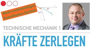 Kräfte zerlegen – Technische Mechanik 1 [upl. by Onaicram]