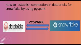 how to establish connection in databricks for snowflake by using pyspark [upl. by Nodyarb55]