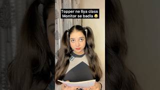 Topper rocked monitor shocked 😂topper monitor funny schoollifecomedy shortvideo youtubeshorts [upl. by Kania266]