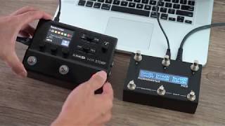 Line 6 HX Stomp with Morningstar MC6 MkII Midi Controller [upl. by Ahselat70]