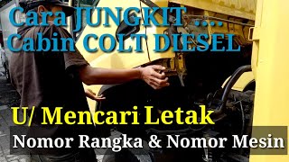 Posisi atau letak nomor rangka dan nomor mesin Mitsubishi Canter  Colt Diesel [upl. by Pax259]