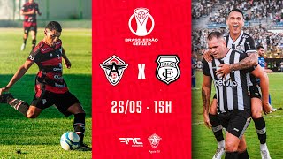 ATLÉTICO CEARENSE CE X TREZE PB  BRASILEIRÃO SÉRIE D 2024  AO VIVO E COM IMAGENS [upl. by Ydoj]