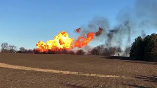 Pipeline Explosion Sparks Fire in Northern Illinois Coroner Called [upl. by Kathe]