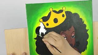 Sip and Paint Date Night at home  pre drawn paint canvas tutorials for beginners  by VOCHIC [upl. by Aerdnek]