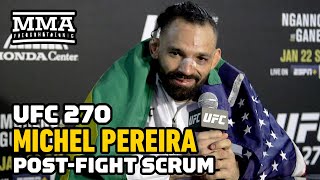 Michael Pereira Admits Andre Fialho Was Tougher Than He Expected  UFC 270  MMA Fighting [upl. by Moscow570]