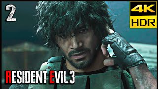 RESIDENT EVIL 3 REMAKE Gameplay Español Parte 2 4K HDR  Carlos Oliveira en la Comisaria [upl. by Docilu]