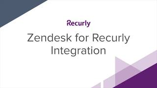 Zendesk for Recurly Integration [upl. by Eneryt]