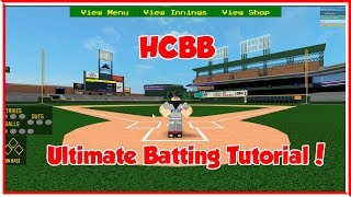 ULTIMATE BATTING TUTORIALHOW TO HIT HOMERUNS  HCBB 9v9 ROBLOX [upl. by Metts]