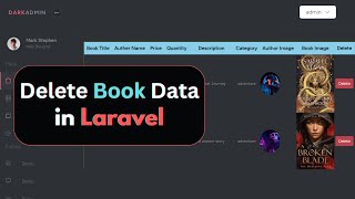 Delete Book Data Laravel  Laravel Library Management System Project Tutorial [upl. by Mancino]