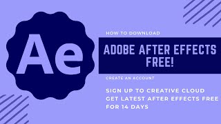 How to download Adobe After Effects free [upl. by Seaman]