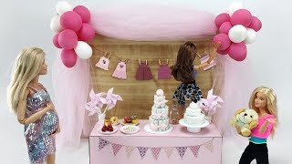 Decoração de Chá de Bebê em miniatura versão Boneca Barbie Como fazer mini novelinha e mais [upl. by Ulane86]