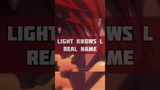 Light knows Ls Real Name😨  anime deathnote lightyagami lawliet kira animeshorts  BwH [upl. by Viccora80]