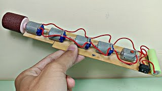 HOW TO MAKE A GRINDING MACHINE CIRCUIT MINI FAN WITH DRIVING POWER OF 5 DC MOTOR IN APARALLELSYSTEM [upl. by Enel521]