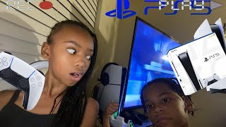 Unboxing play stion 5 with my brother he got it for his brother birthday💕🤘🏾🩸birthday ps5 fun [upl. by Attenaej]