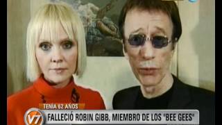 Visión Siete Murió Robin Gibb el cantante de los Bee Gees [upl. by Sandy]