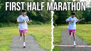 I RAN MY FIRST HALF MARATHON  Race Recap [upl. by Ardith]