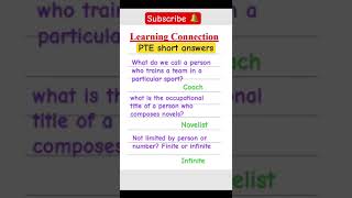 Learn English PTE SHORT answer questions shorts spokenenglish vocabulary learnenglish ielts [upl. by Ranite]