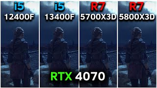 i5 12400F vs i5 13400F vs Ryzen 7 5700X3D vs Ryzen 7 5800X3D  RTX 4070 [upl. by Elram]