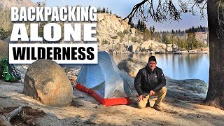 SOLO Backpacking Mokelumne WILDERNESS  Chicken Pasta  Sawyer Squeeze  EXPLORING [upl. by Arhas]