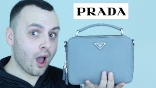 PRADA BRIQUE SAFFIANO LEATHER BAG REVIEW  SHANE GRADY [upl. by Hayouqes406]