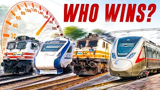 Fastest Train of India Battle  Gatimaan vs Vande Bharat vs Shatabdi vs Namo Bharat [upl. by Christensen]