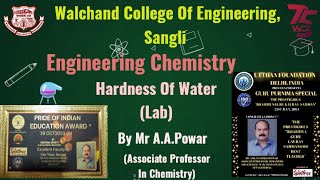 Hardness Of Water  Lab  Engineering Chemistry  WCE Sangli [upl. by Lawson]