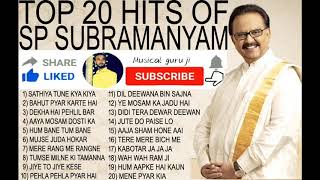 S P Balasubramaniam Hindi Songs Jukebox  Top 20 Evergreen Hits  SP Balasubramaniam [upl. by Boyden]