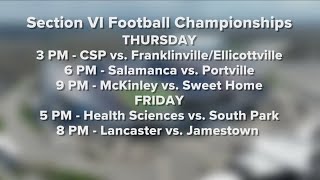 Section VI football championship schedule set [upl. by Nnyled469]