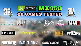 Nvidia GeForce MX450 Test in 20 Games in 2022 [upl. by Atsok]