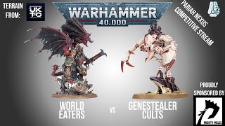 World Eaters Vs Genestealer Cults  Pariah Nexus Battle Report [upl. by Aivekal410]