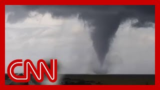 Video shows ‘large and extremely dangerous tornado’ in Florida [upl. by Georgina]