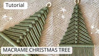 DIY TUTORIAL  Macrame Christmas Tree Wall Hanging [upl. by Yelak]