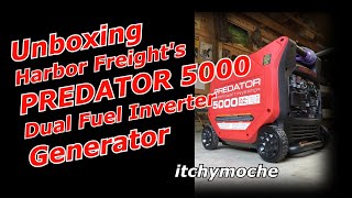 Unboxing Harbor Freights Predator 5000 Dual Fuel Generator [upl. by Linker321]